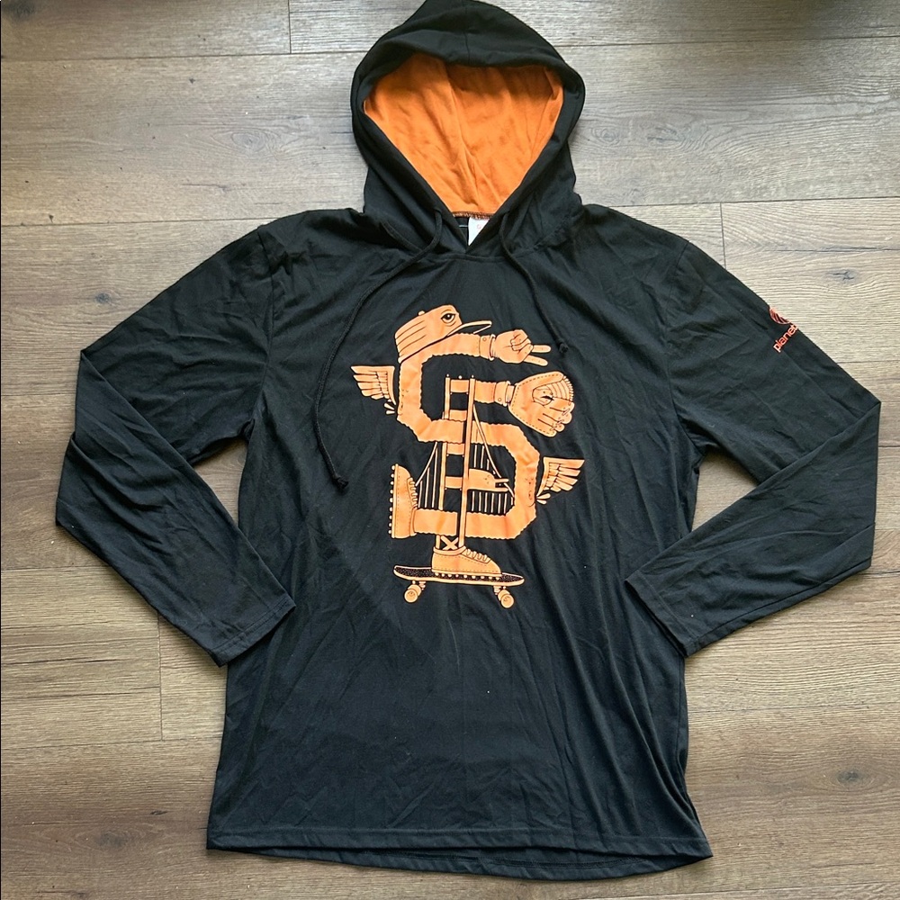 SF Giants Black Hoodie with Orange Graphic !! XL